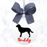Black Lab Xmas Ornament, Labrador Retriever Gifts