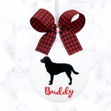 Black Lab Xmas Ornament, Labrador Retriever Gifts