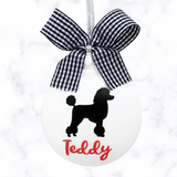 Poodle Ornament, Poodle Dog Ornament, Poodle Christmas Decoration