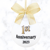 1st Anniversary Ornament, Gift First Anniversary