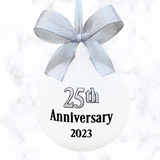 25th Wedding Anniversary Ornament, 25th Anniversary Gifts