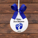 Babys First Christmas Ornament Personalized, Baby Boy