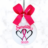 Breast Cancer Ornaments, Cancer Survivor Gifts