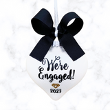 Personalized Engagement Ornament, Engaged Gifts