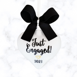 Engagement Christmas Ornament, Just Engaged Gifts