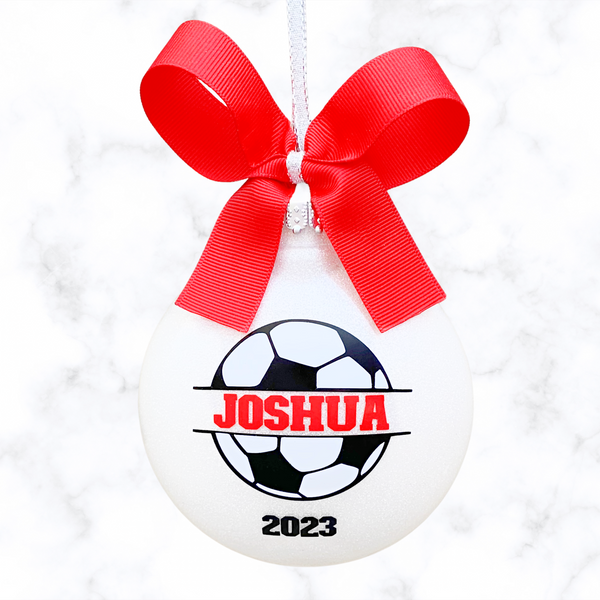 Personalized Soccer Ornament, Boys Or Girls Soccer Gift