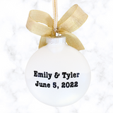 1st Anniversary Ornament, Gift First Anniversary