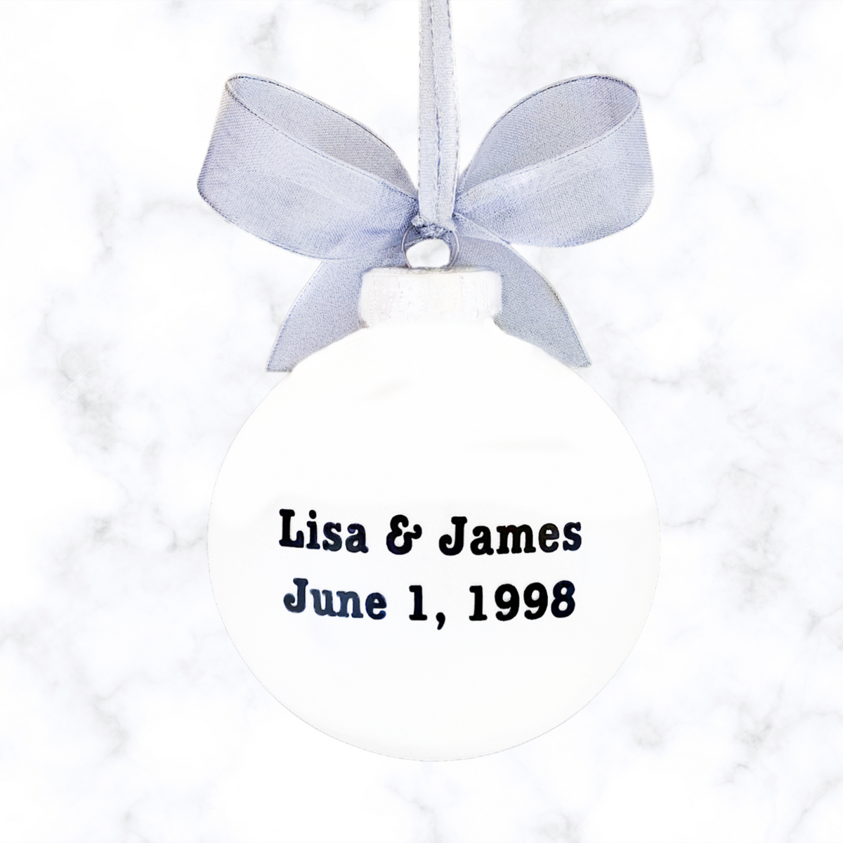 25th wedding anniversary discount christmas tree ornaments