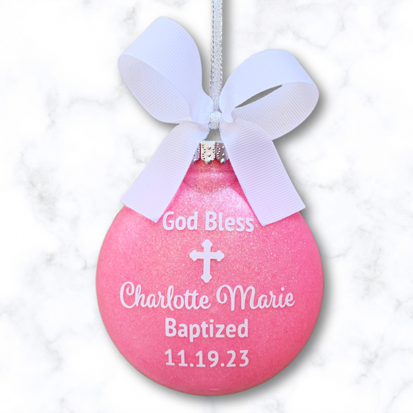 Baptism Ornament Personalized, Baptism Gifts For Girls