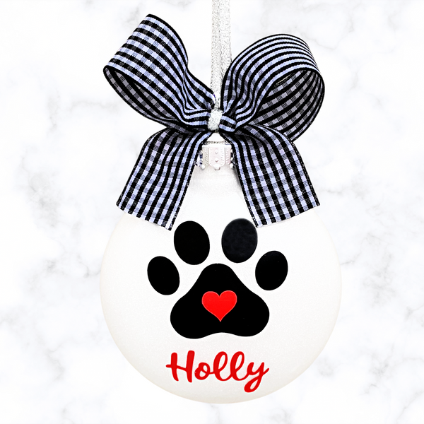 Personalized dog top christmas ornaments