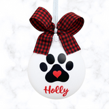 Dog Ornament Personalized, Dog Christmas Tree Ornaments