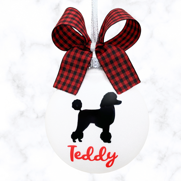 Poodle Ornament, Poodle Dog Ornament, Poodle Christmas Decoration