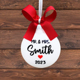 Mr and Mrs Christmas Ornaments, Personalized Gift