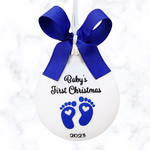 Babys First Christmas Ornament Personalized, Baby Boy