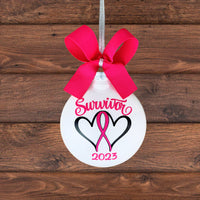 Breast Cancer Ornaments, Cancer Survivor Gifts