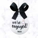 Engagement Ornaments, Personalized Engagement Gifts