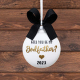 Will You Be My Godfather Ornament, Gifts For Godfathers At Baptism
