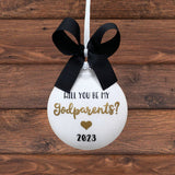 Will You Be My Godparents Ornament, Baptism Gifts For Godparents