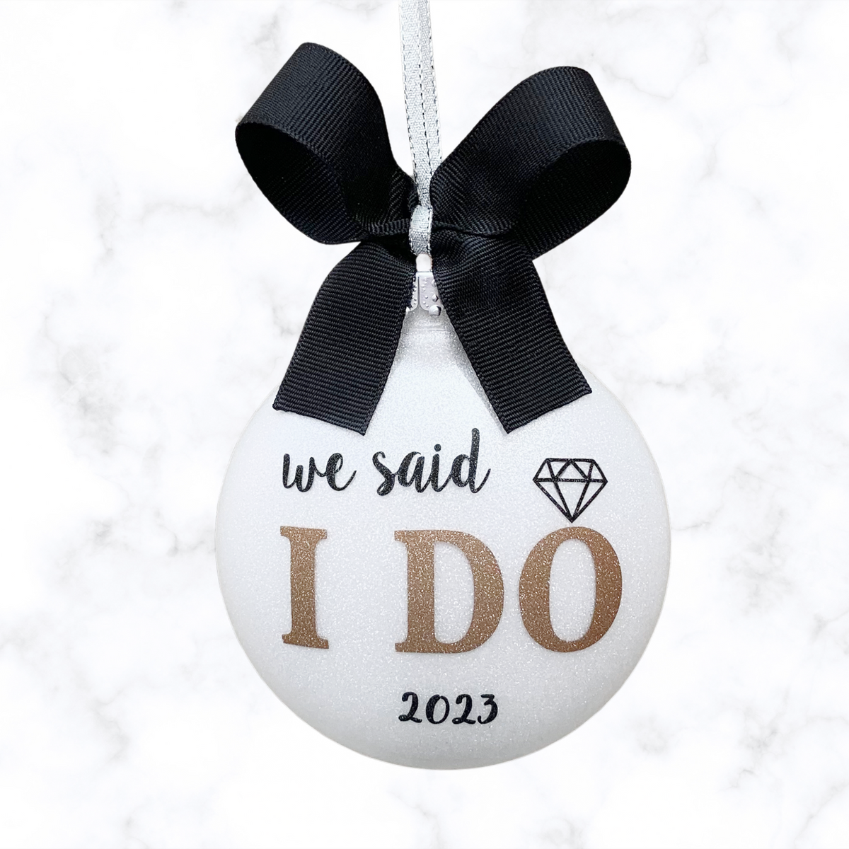 Wedding Christmas Ornament, We Said I Do – Pear Tree Personalizations