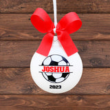 Personalized Soccer Ornament, Boys Or Girls Soccer Gift