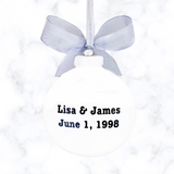 25th Wedding Anniversary Ornament, 25th Anniversary Gifts