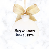 50th Wedding Anniversary Ornament, Gold 50th Anniversary Gifts